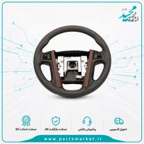 غربیلک فرمان پژو پارس کلید دار خاکستری چرم